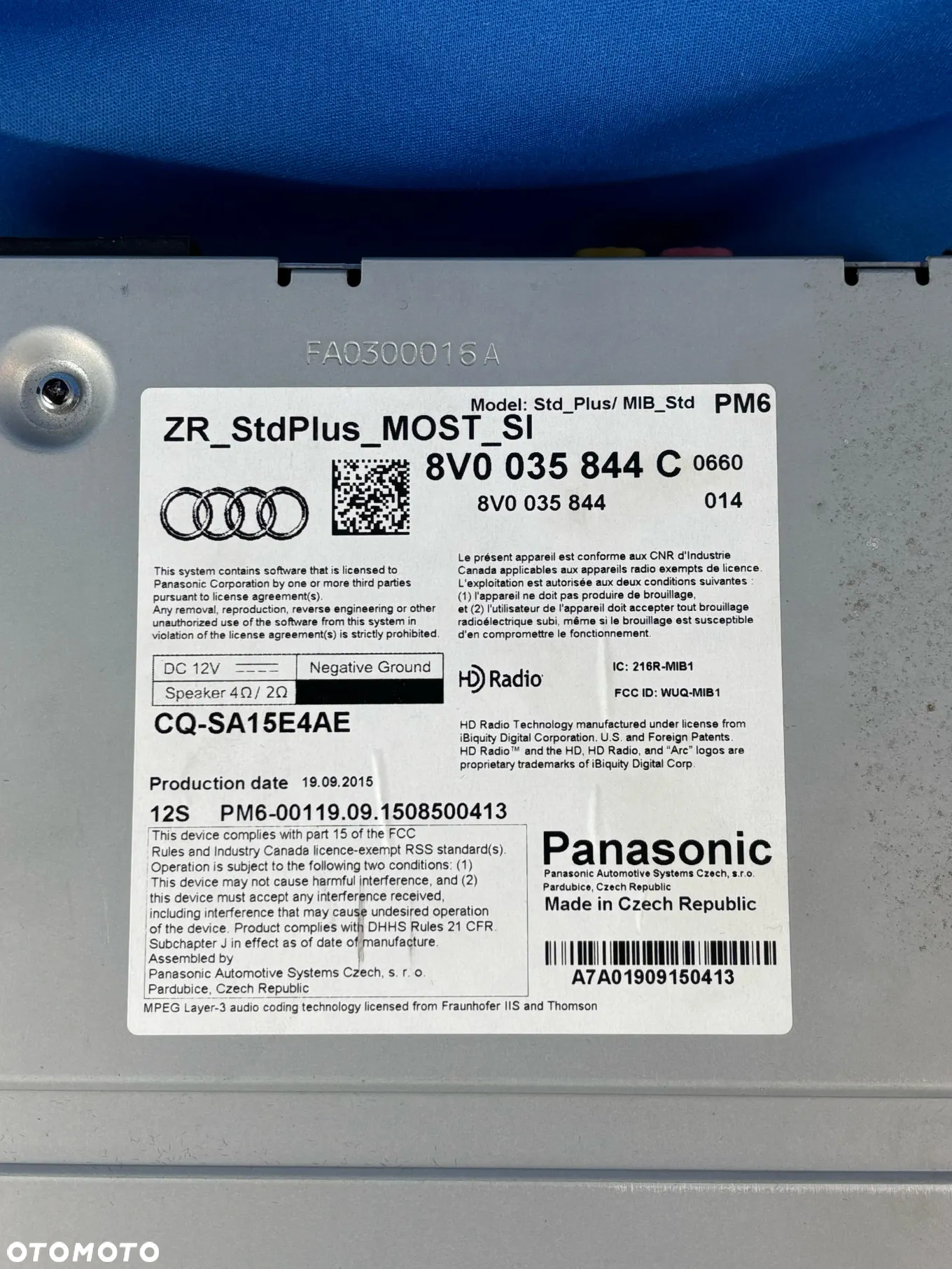 Radioodtwarzacz AUDI A3 czytnik nawigacji GPS multimedia MMI SD 8V0035844C - 3