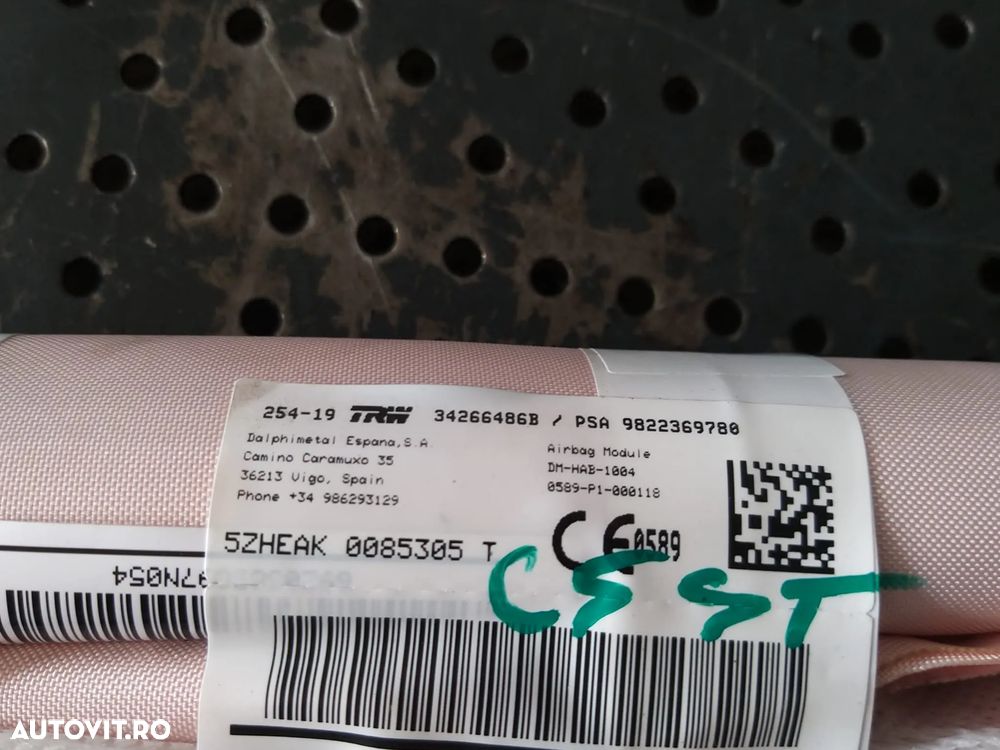 Airbag cortina stanga citroen c5 aircross 34266486b 9822369780 - 2