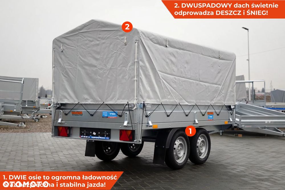 Neptun Przyczepa Neptun Nordica N7-263 2 BaseLine [GN287] Koła pod spodem pod skrzynią NOWA Bardzo SOLIDNA 263 x 145 cm 263x145 - 16