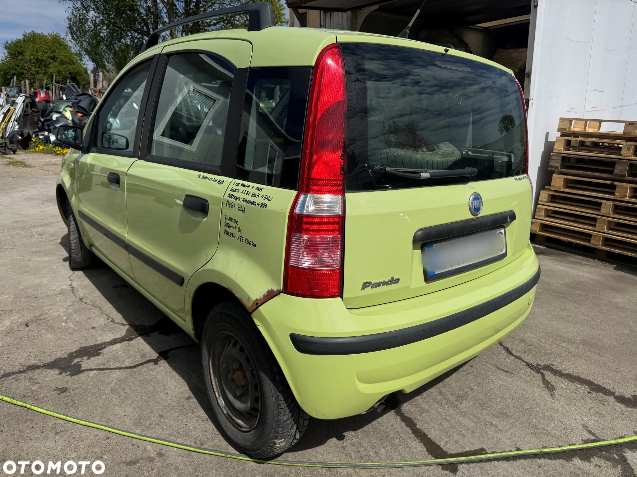 FIAT PANDA II 2005 1.2 8V 733/A ZIELONA NA CZĘŚCI - 5