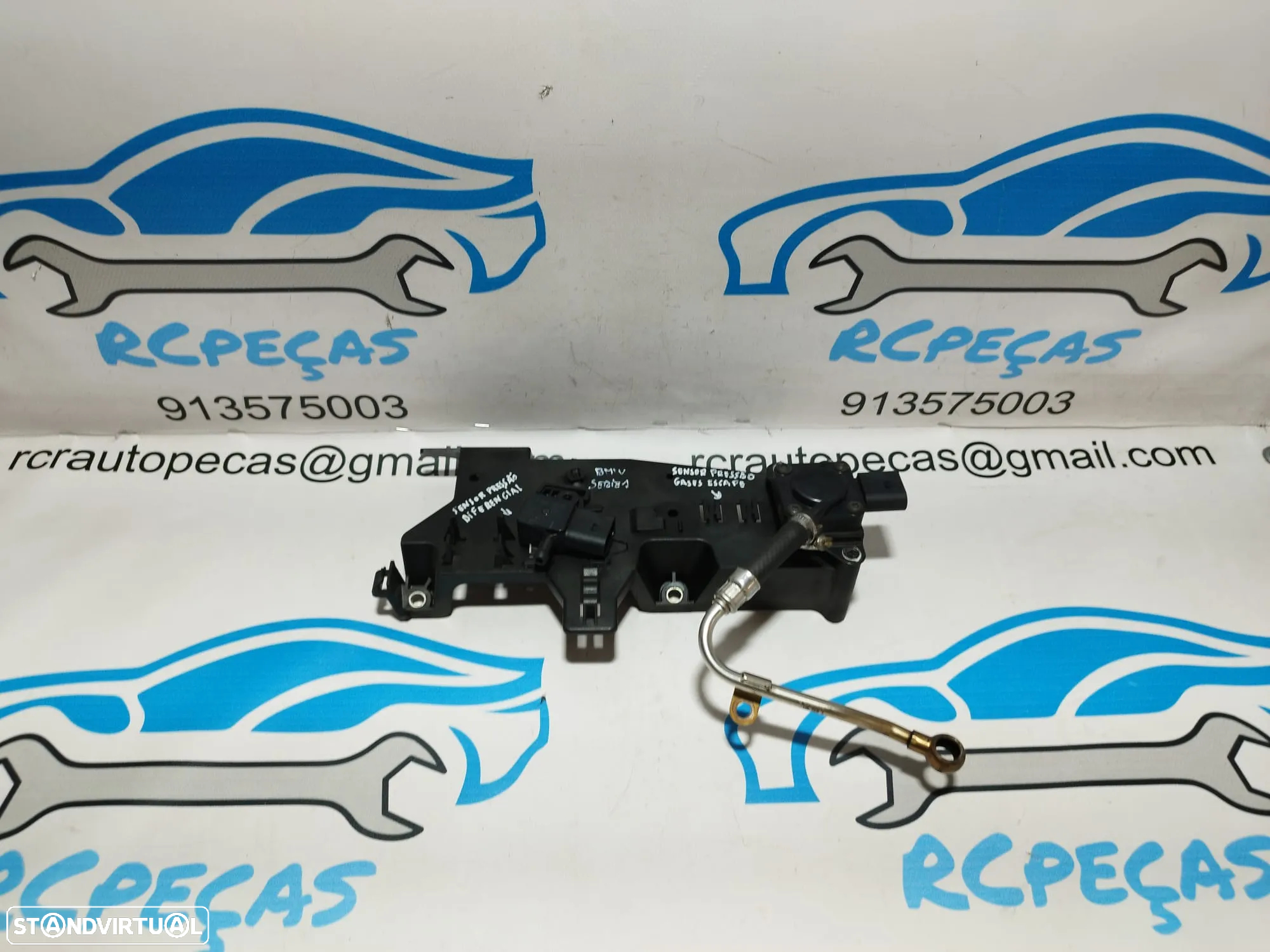 SUPORTE COM SENSOR SENSORES PRESSÃO GASES ESCAPE DIFERENCIAL BMW SERIE 1 E81 2.0D 143CV N47D20A  E82 E87 E88 78051520 7808014 01 - 2
