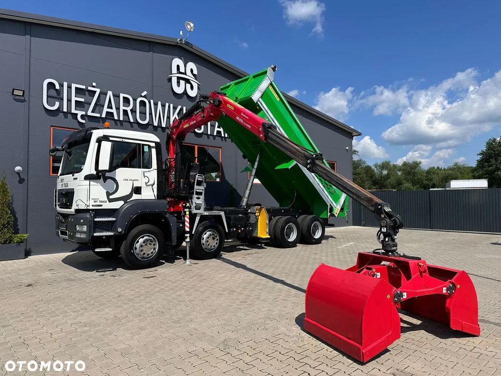 MAN MAN TGS TGX 35.400 // Klimatyzacja /  8x4 // E5 // wywrotka kiper + HDS z czerpakiem /