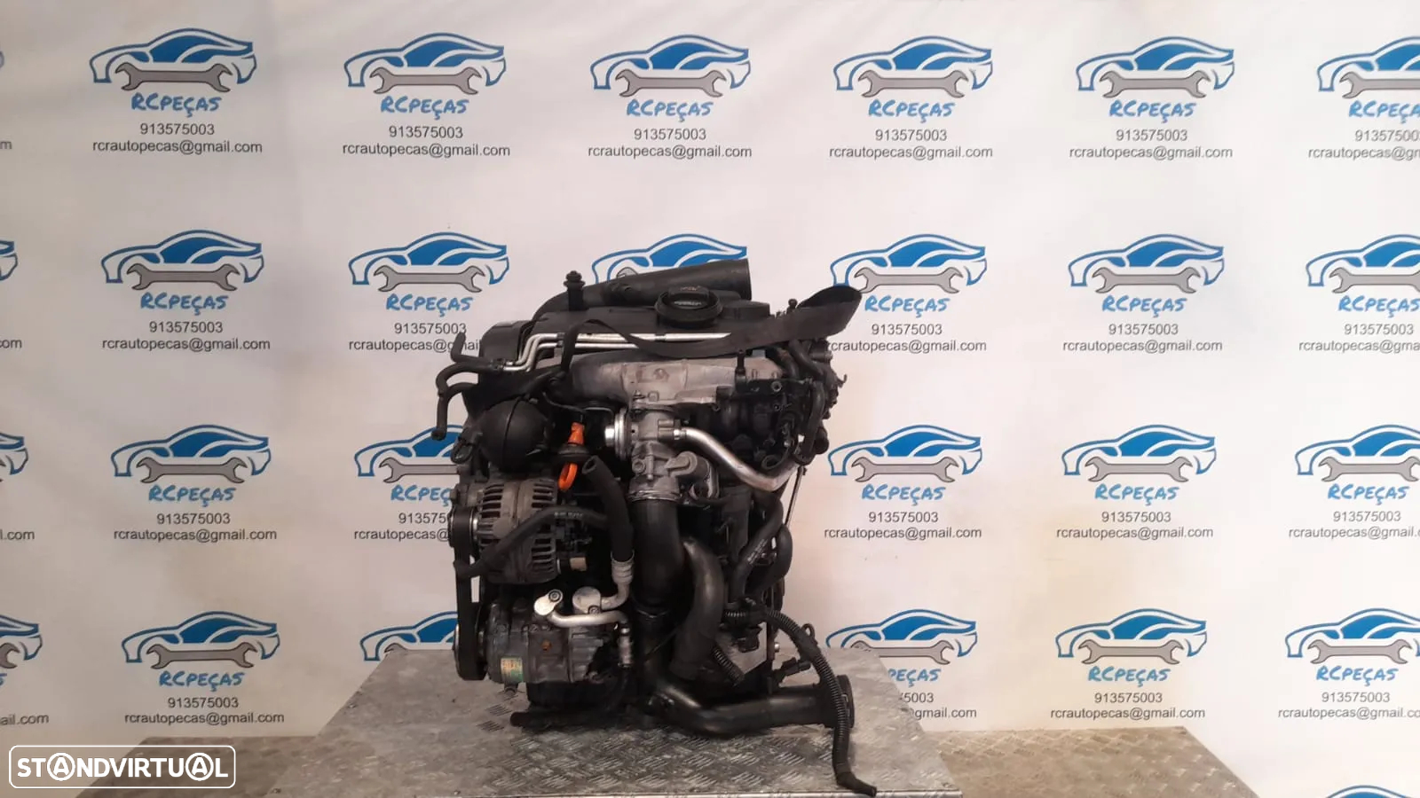 MOTOR COMPLETO 2.0 TDI 16V 140CV BKD SKODA OCTAVIA VW VOLKSWAGEN GOLF TOURAN JETTA SEAT LEON TOLEDO ALTEA AUDI A3 8P MOTOR ARRANQUE ALTERNADOR BIMASSA COMPRESSOR EMBRAIAGEM BOMBA DIRECAO INJETORES - 5