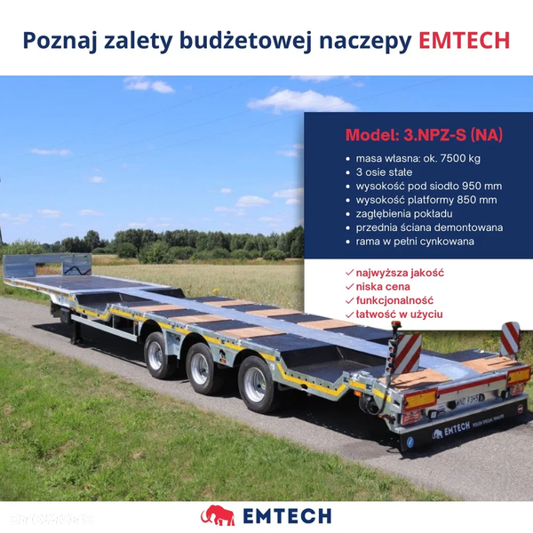 EMTECH Platforma Uniwersalna Naczepa Emtech - krótkie terminy