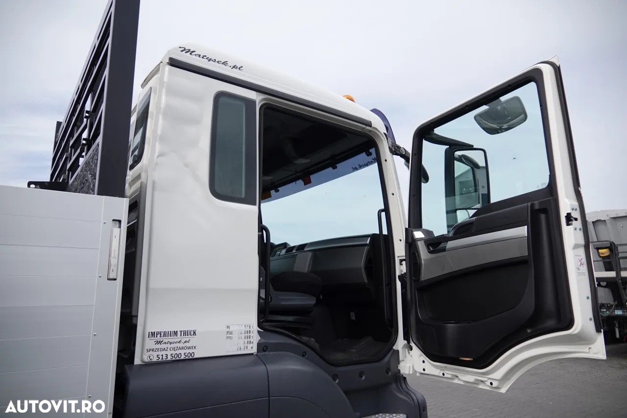MAN TGS 26.320 / 6X4 / CAROSERIE 6.5 M + HDS HIAB 188 BS-3 / CAPACITATE MAXIMĂ DE RIDICARE: 4 900 KG / RADIOCOMANDĂ / ROTATOARE / EURO 6 - 36