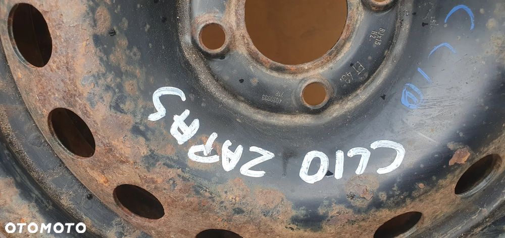 Felga stalowa zapas 4X100 6J ET43 185/60 R15 Renault Clio III 8200076103 - 11