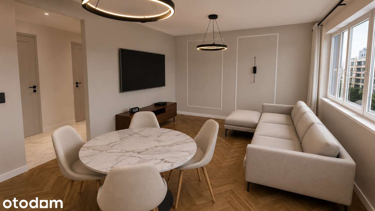 BEZ PROWIZJI | Duży salon z aneksem | Balkon | Meble na wymiar