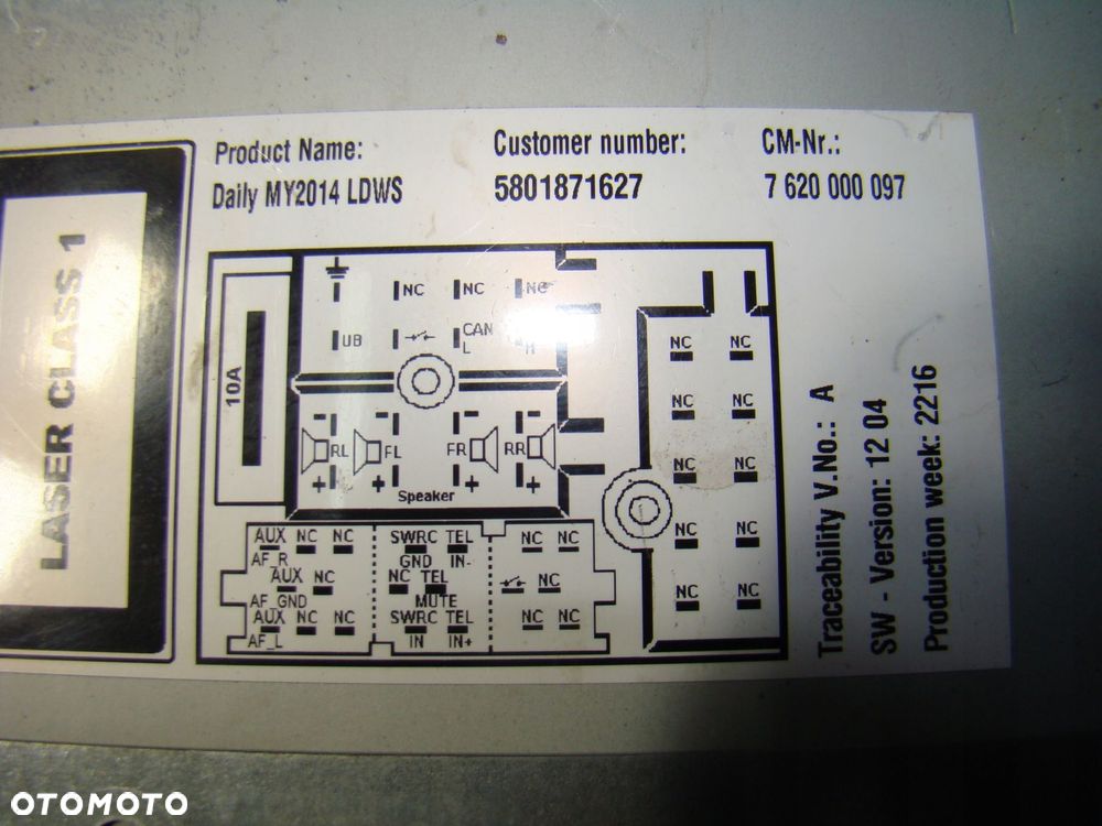 radio cd mp3 bluetooth 5801871627 iveco daily bosch 7620000097 2014- - 6