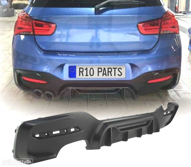 DIFUSOR TRASEIRO BMW F20 LCI 15-19 LOOK COMPETITION PRETO MATE - 1