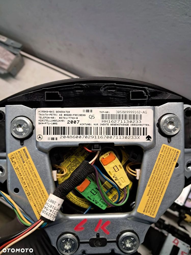 mercedes c klasa w204 sedan poduszki powietrzne airbag pasy komplet oryg - 7