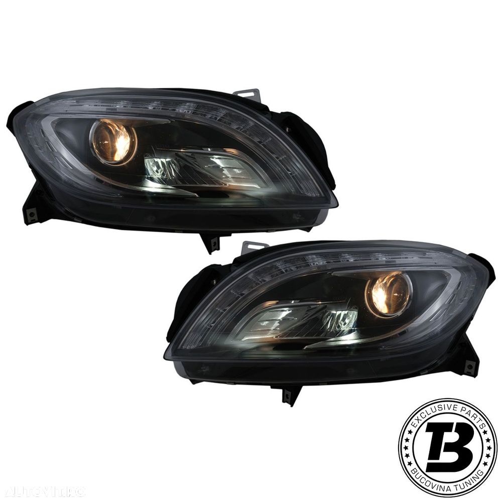 Faruri LED compatibile cu Mercedes ML W166 Black Design - 1