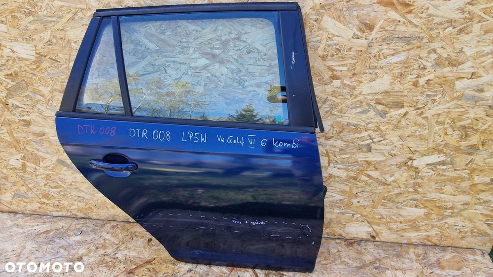 VW GOLF 6 VI KOMBI DRZWI TYŁ TYLNE PRAWE PRAWY KOD LAK. LP5W - 1