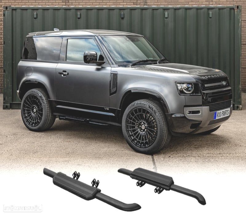 ESTRIBOS LATERAIS LAND ROVER DEFENDER 90 20- PRETO - 1