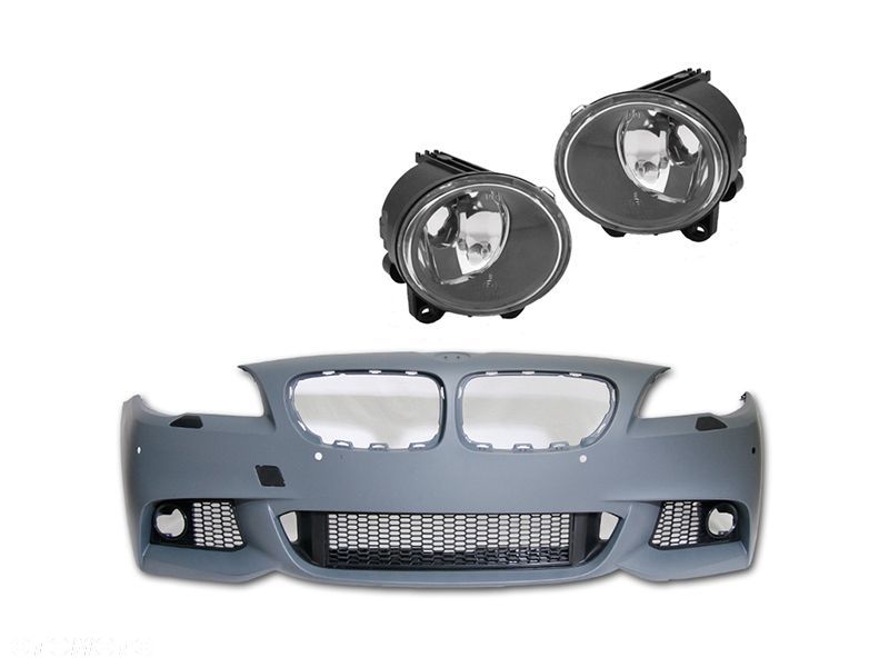 zderzak przod kratki halogen bmw 5 f10 f11 mpakiet - 1