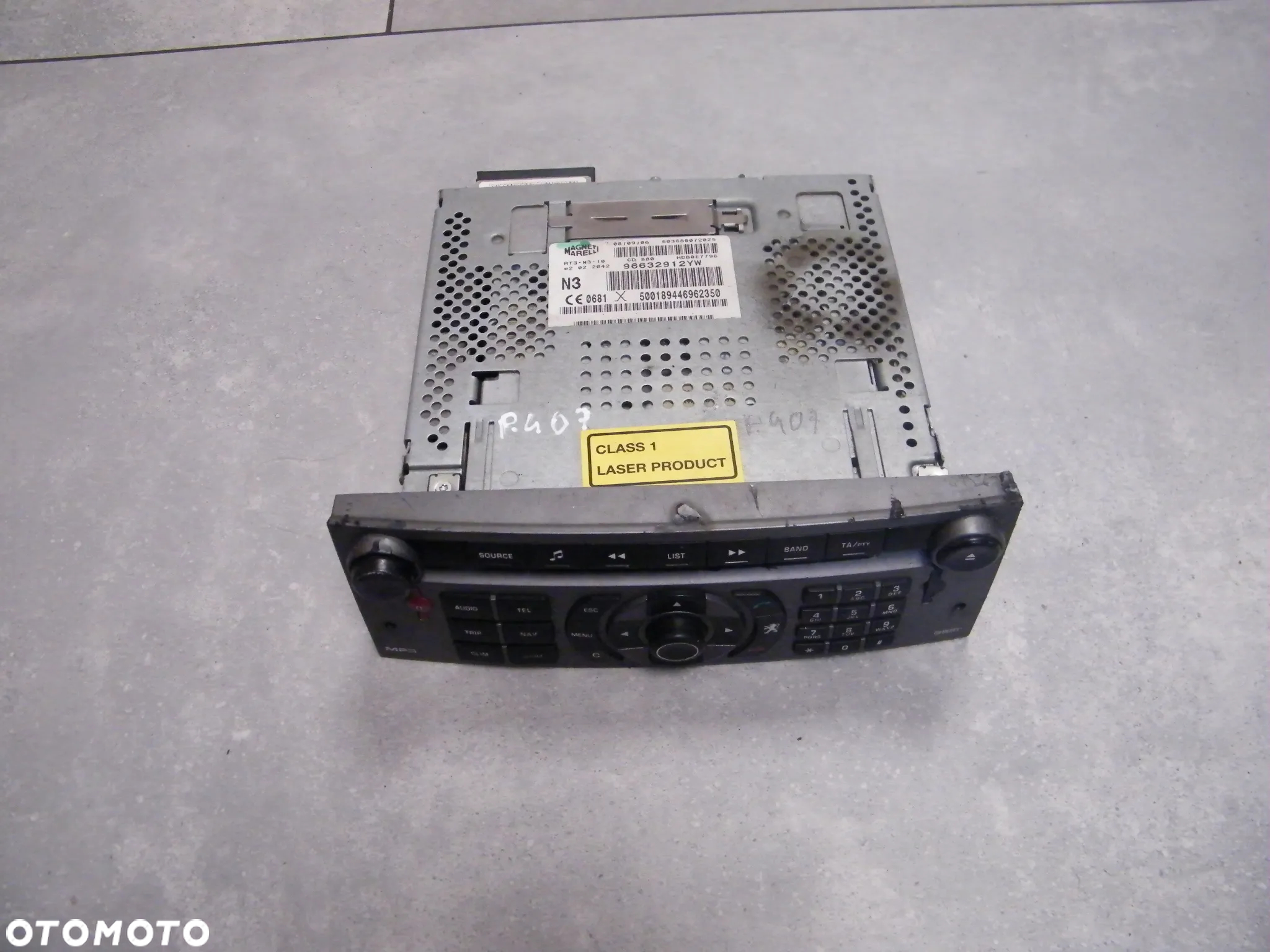 Radio 96632912YW Peugeot 407 (2006r.) - 2