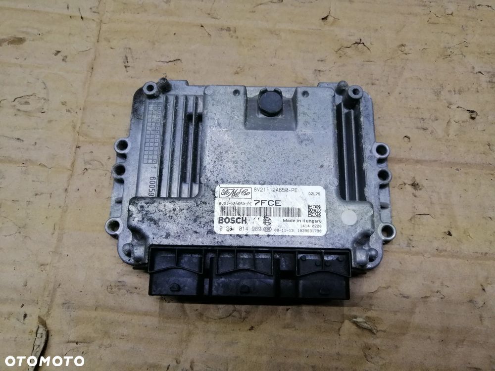 Ford Fiesta MK VII 1.6 TDCi sterownik silnika 8V21-12A650-PE 7FCE 0281014989 stacyjka klucze immo licznik i inne - 2