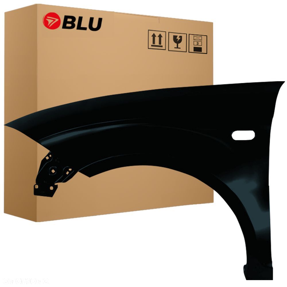 BLU Błotnik SEAT ALTEA XL LC9Z Lewy Przód Czarny 2006-2015 ocynk BlackMagic - 1