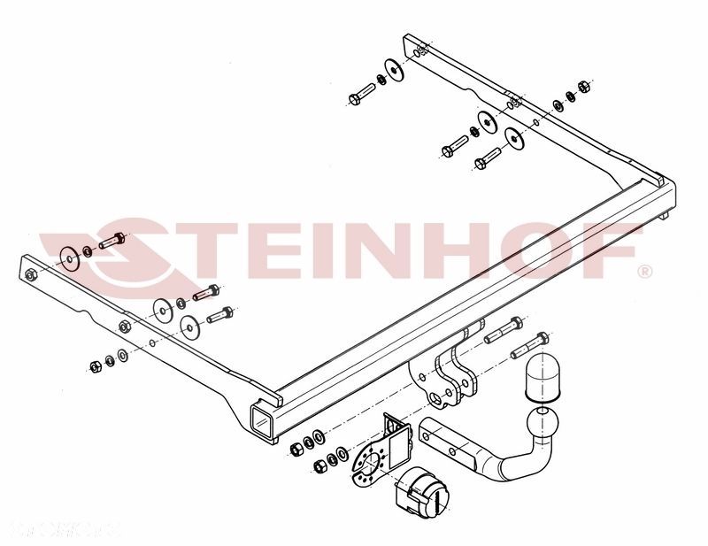 Hak Holowniczy + MODUŁ 7PIN  do Ford Mondeo IV Komi od 2007 do 2014 - 3