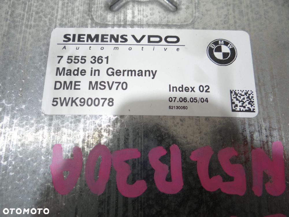 KOMPUTER STEROWNIK SILNIKA BMW E60 N52B30 7555361 - 3