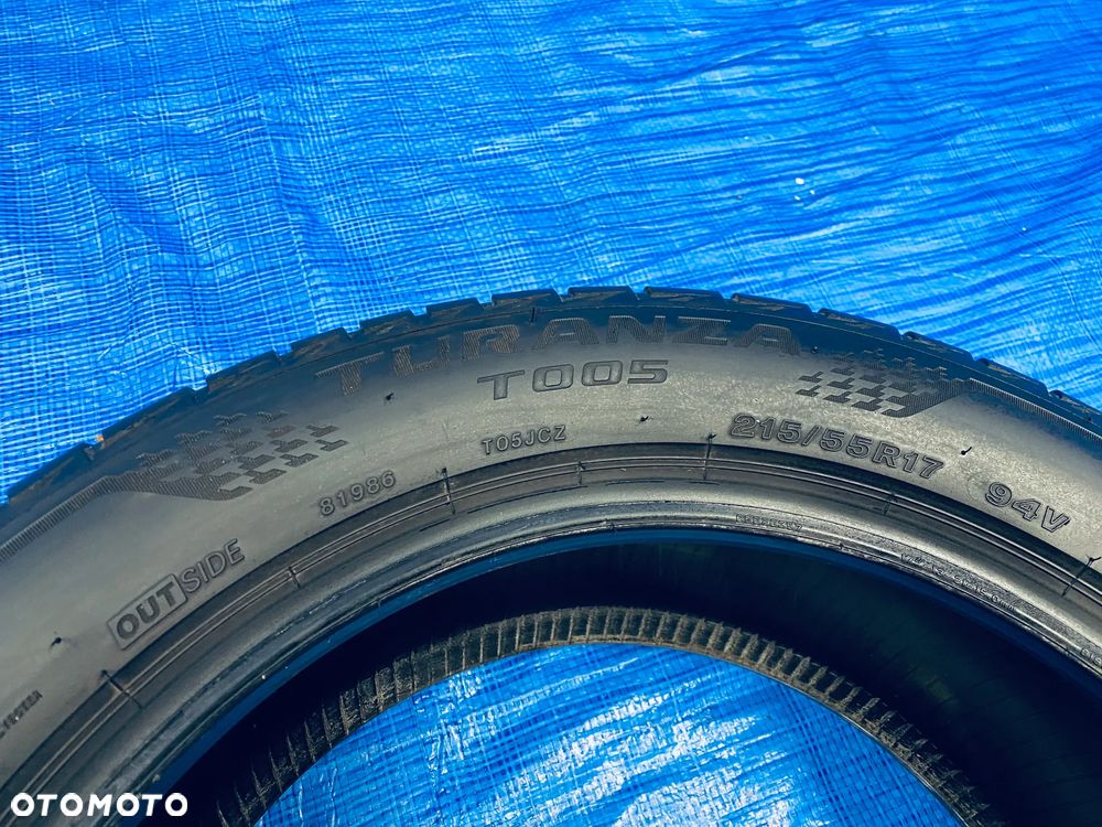 OPONA 17 LETNIA LATO 1SZT BRIDGESTONE TURANZA T005  215/55R17 94V ROCZNIK 2022  BIEŻNIK 5,9MM - 5