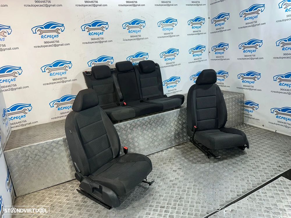 .Conjunto Bancos Tecido Frente Frontais Tras Traseiros Originais VW Volkswagen Golf 6 2008 a 2013 - 3