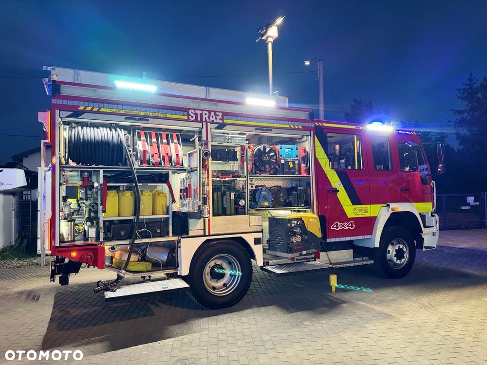 MAN Straż pożarna, Pojazd pożarniczy, Wóz strażacki, MAN L80 średni GBA 4x4 CNBOP, wyciągarka, 3200l wody, reduktor, blokady, mosty - 7