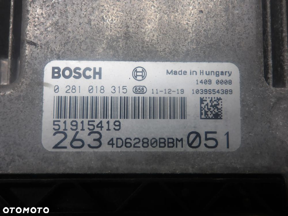 OPEL COMBO D 1.6D KOMPUTER STEROWNIK SILNIKA 51615419 - 7