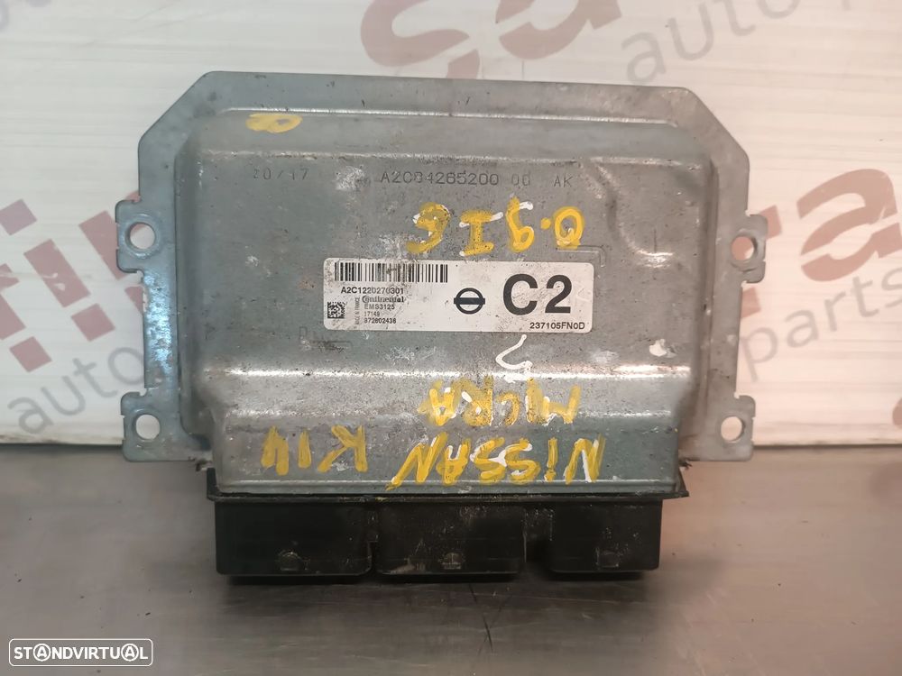 UNIDADE / CENTRALINA DO MOTOR NISSAN MICRA V K14 0.9IG-T 237105FN0D A2C1220270301 - 1