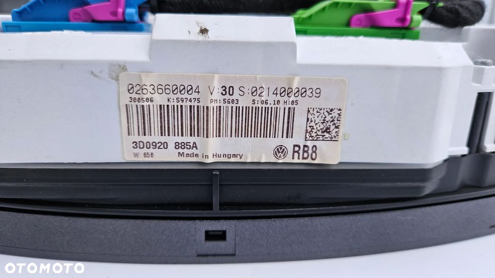 VW PHAETON 3.0 V6 TDI BMK 165 KW 224 KM Skrzynia automatyczna 6 biegów Licznik Zegary 3D0920885A - 8