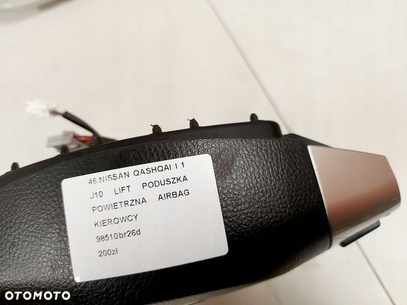 nissan qashqai 1 i j10 poduszka powietrzna kierowcy airbag kierownicy - 7
