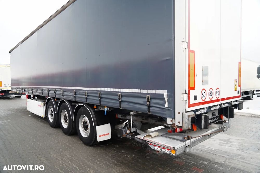 Fruehauf CORTINĂ / STANDARD / LIFT 2.000 kg / PODEA PUTERNICĂ ȘI ȘIMPĂRȚI LATERALE / CONTENIER PENTRU PALEȚI - 11