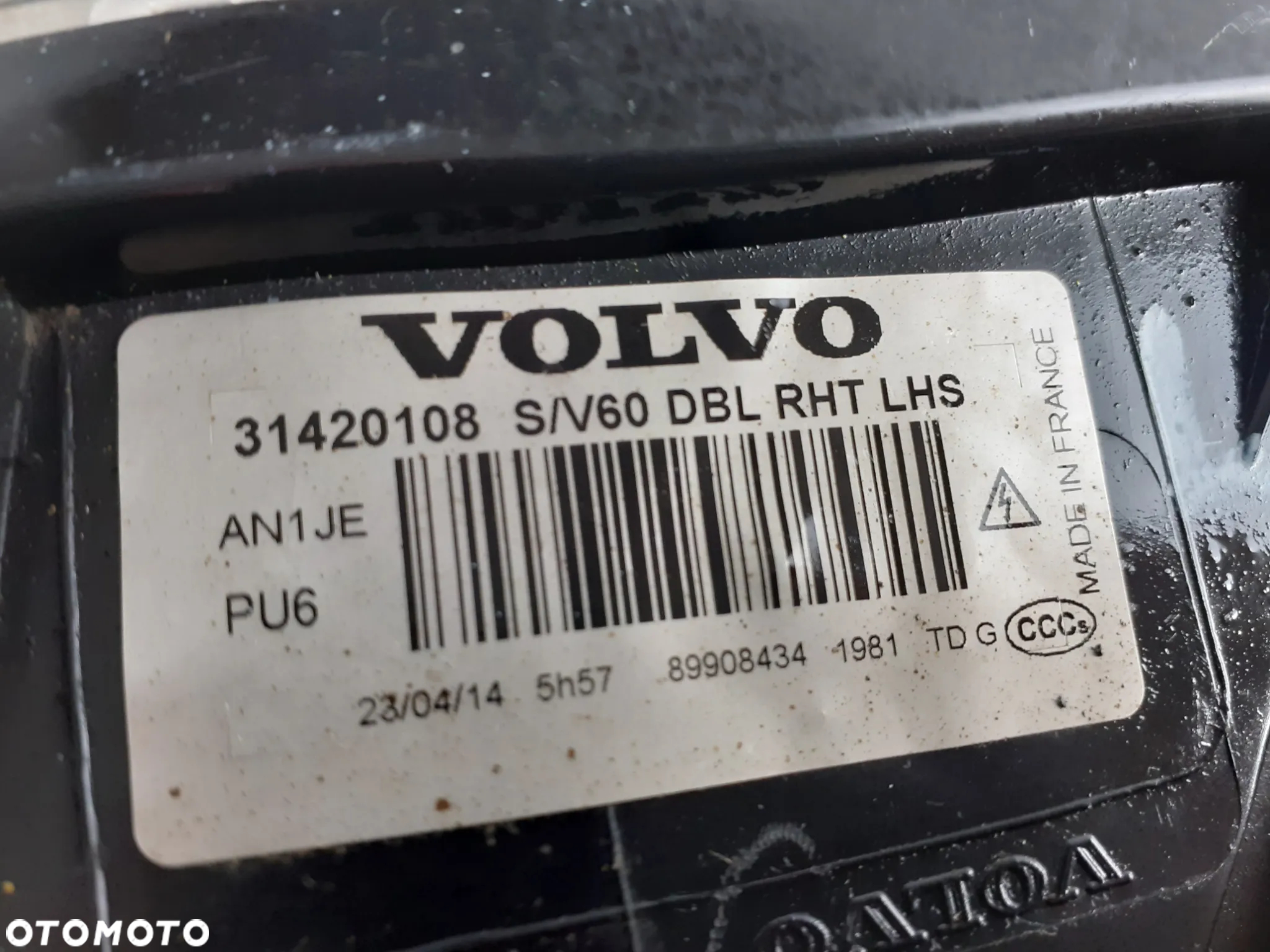 Lampa lewa Volvo S60 V60 bi-xenon skr. 2013-18 r. - 10