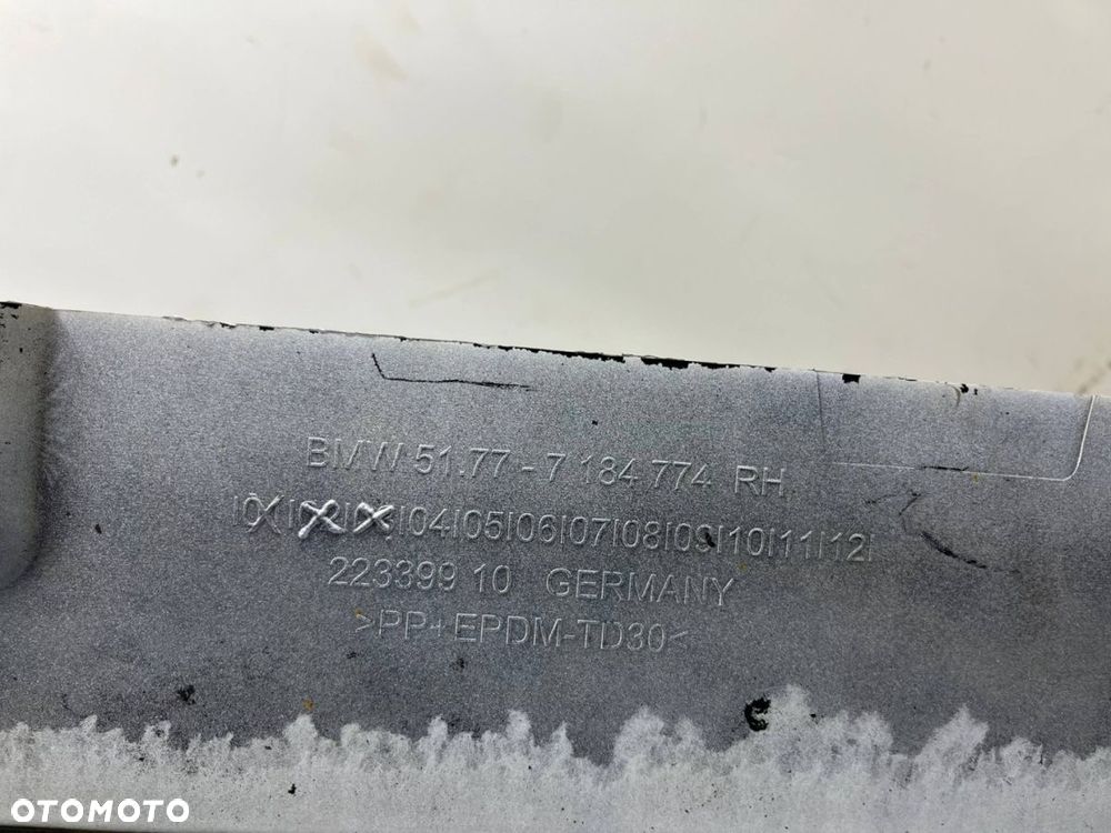 Listwa progowa BMW 5 F10 F11 sedan kombi 10-17r. prawa nakładka progu zewnętrzna kolor Mineralweiss - 16