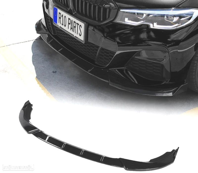 SPOILER LIP FRONTAL PARA BMW SERIE 3 G20 19- LOOK M PERFORMANCE II PRETO BRILHANTE - 1