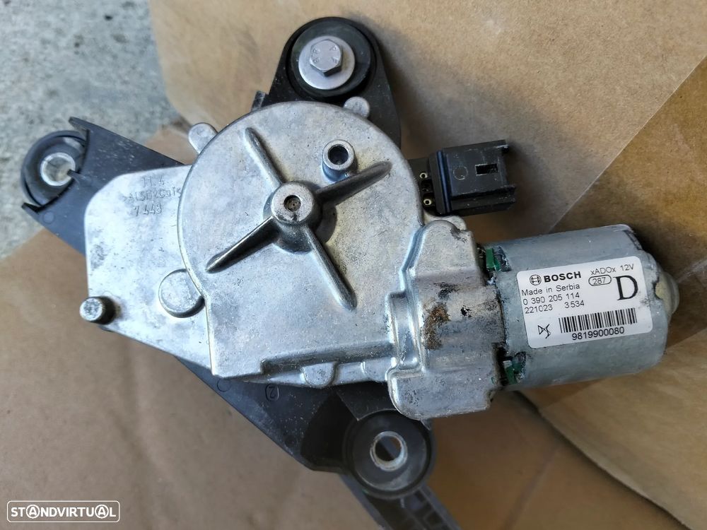 Motor Limpa Vidros Traseiro Original Bosch + Braço (Peugeot/Citroen) - 3