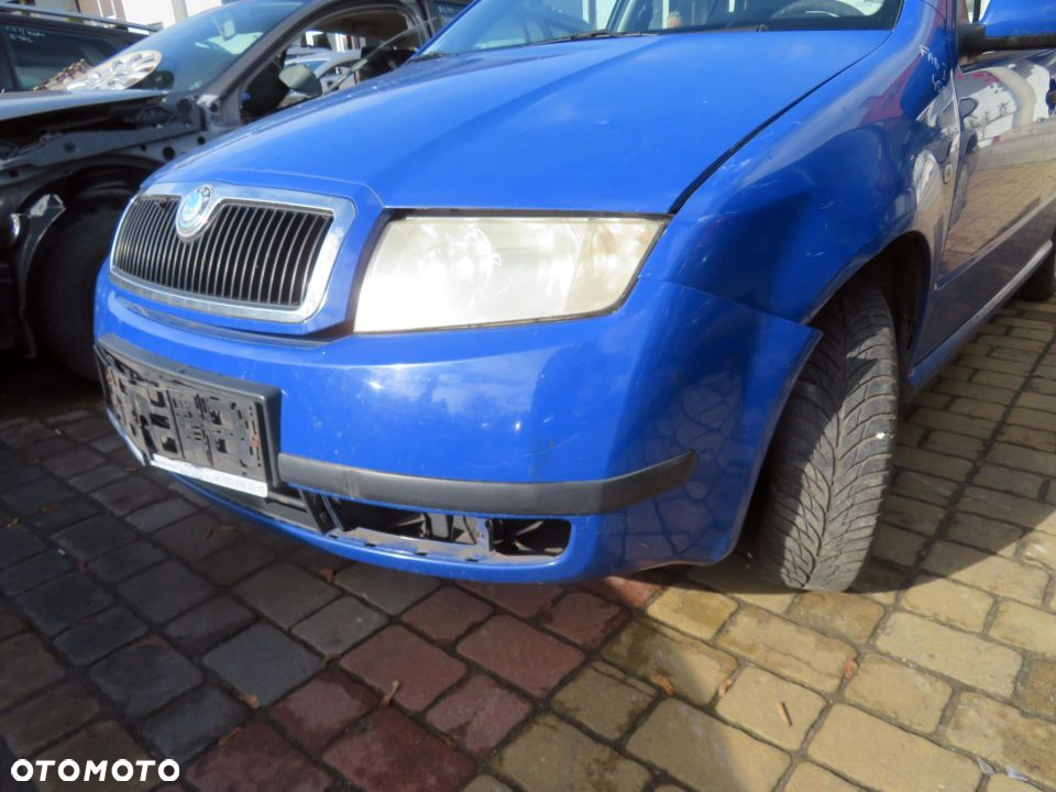MASKA ZDERZAK BŁOTNIKI LAMPY FABIA I 6Y LIFT 4590  SKODA 2004-2008 NIEBIESKI PRZÓD KOMPLETNY - 10
