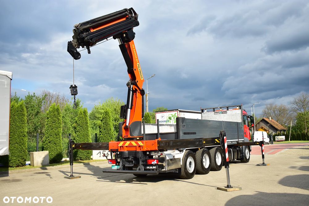MAN TGS 35.480 Tridem 8x4 /Skrzynia 7.20m./ Palfinger PK 34002 SH/ Wciągarka/ 8 Segmentów/ 22m. / 5 i 6 Funcja/ Rotator/ Pilot/  Manual/ Euro 5/ Autokran/ Ladekran/ Kran/ HDS/ Seilwinde / Sprowadzony ! - 27