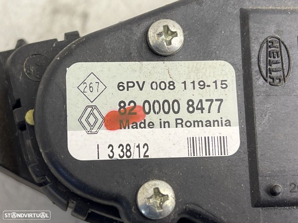 Pedal acelerador elétrico Usado OPEL VIVARO A Box (X83) 2.0 CDTI REF. 8200008477... - 3