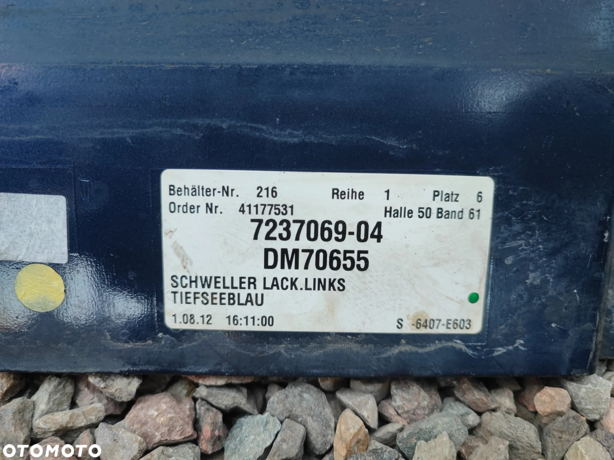 BMW F11 / F10 / F11N / F10N ORYGINALNE NAKŁADKI NA PROGI LEWA / PRAWA W KOLORZE  TIEFSEEBLAU METALLIC O KODZIE LAKIERU A76 O NR.  51 77 7 262 663 / 51 77 7 262 664 OEM W DOBRYM STANIE - 21