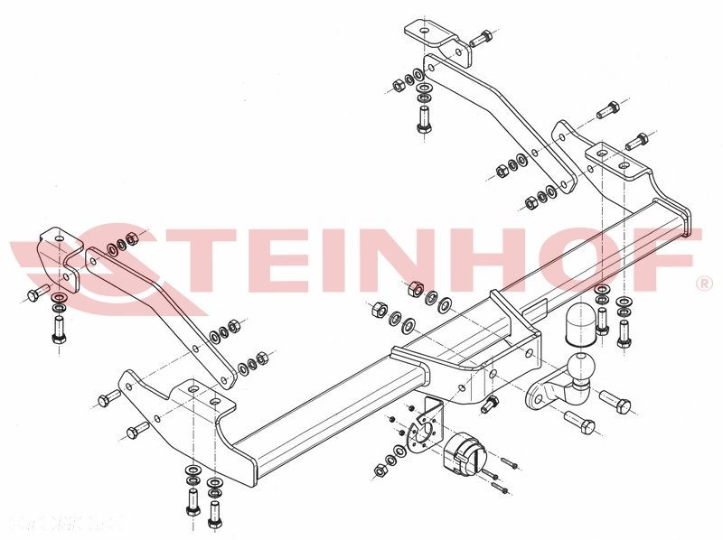 Hak Holowniczy + WIĄZKA 7PIN + MODUŁ do Renault Trafic III Furgon od 06/2014 - 3