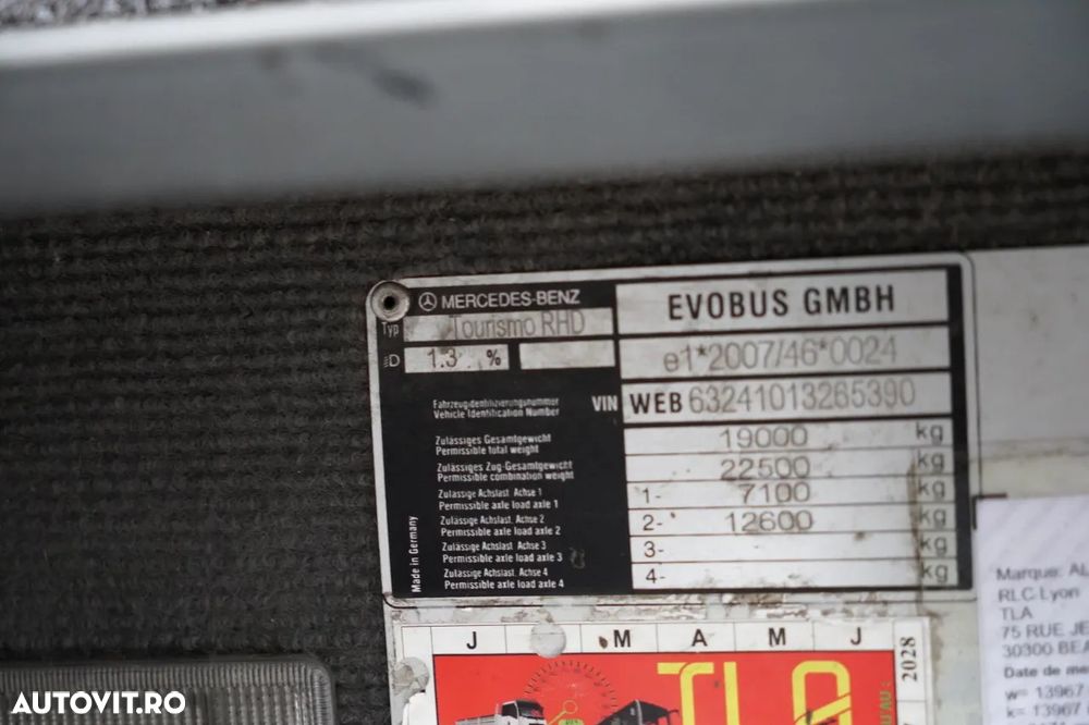 Mercedes-Benz TOURISMO RHD / EURO 6 / 12 METRI / IMPORTAT DIN FRANȚA / - 39