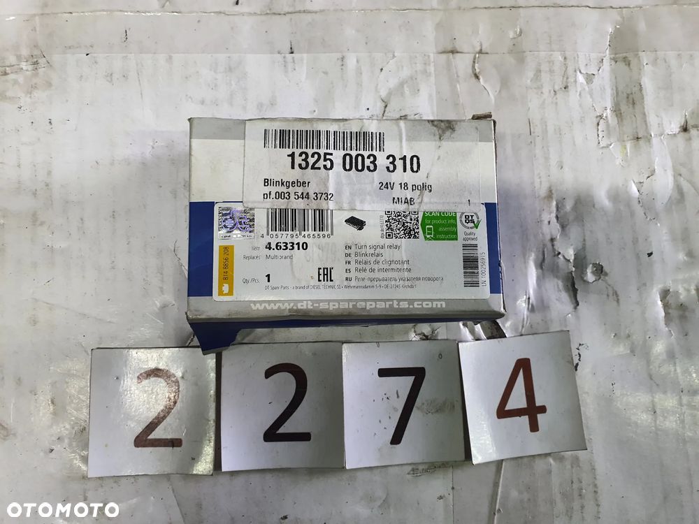 Przekaźnik kierunkowskazów Mercedes Atego Actros Axor Econic 0035443732 - 8