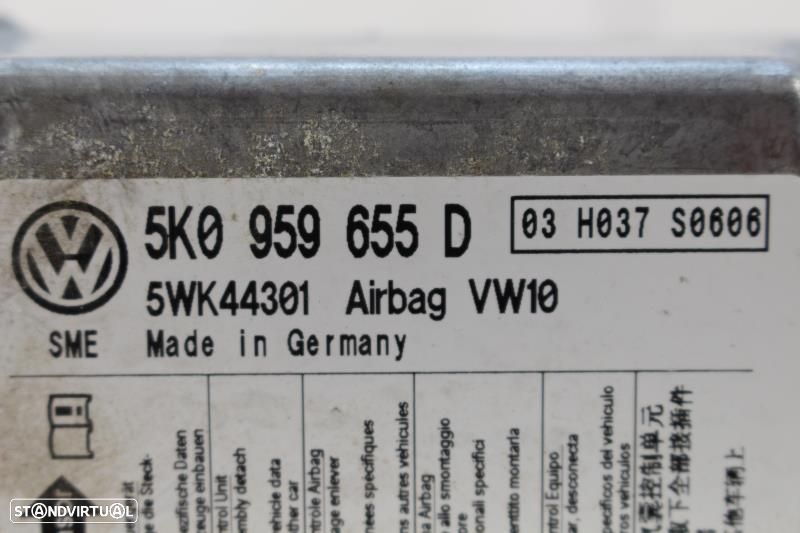 Centralina De Airbags Volkswagen Golf Vi (5K1)  5K0959655d / 5Wk44301 - 2