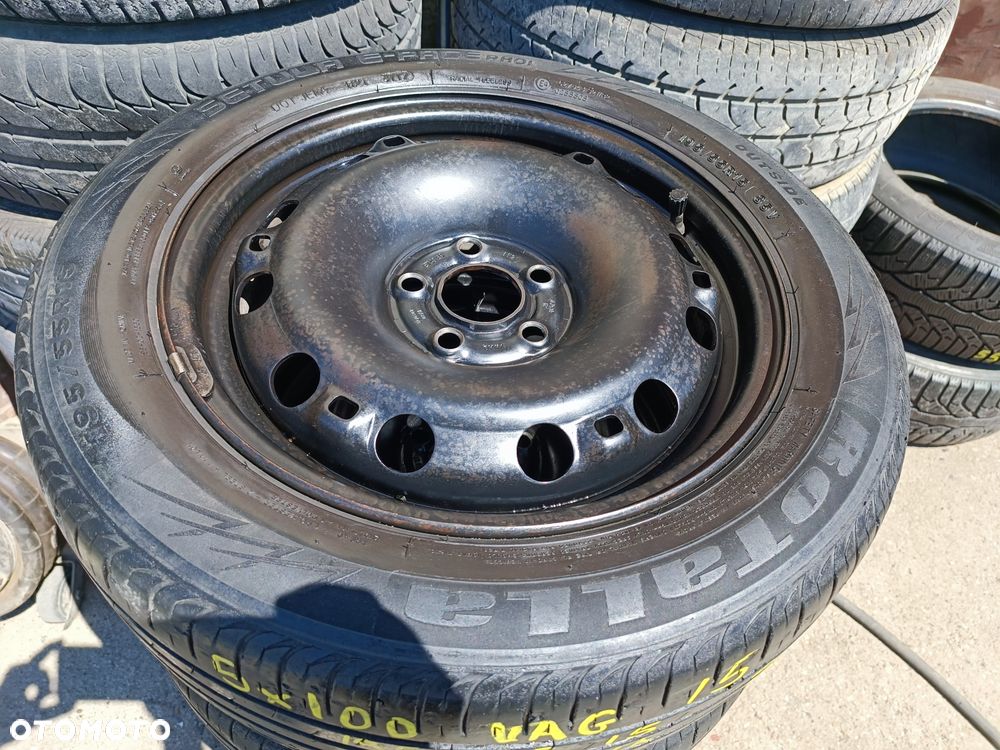 5x100 Felgi Stalowe Stal 15 Koła Letnie Lato SKODA FABIA PRAKTIK ROOMSTER RAPID SEAT IBIZA CORDOBA TOLEDO IV 4 VW FOX POLO Legnica ALU-RAD 195/55 5mm - 1