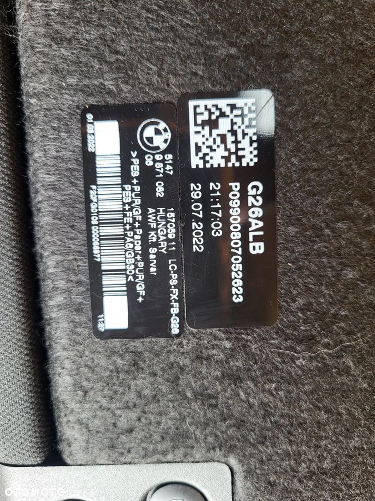 Bmw 4 i4 g26 półka bagażnika 8081723 9871082 - 3