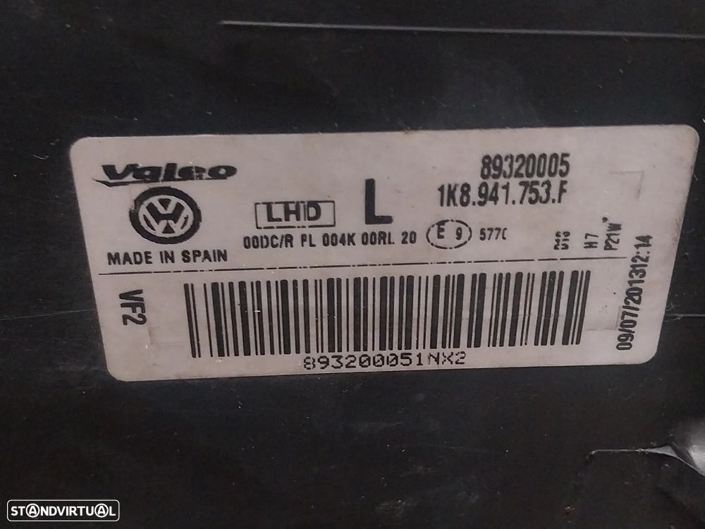 Farol esquerdo VW SIRICCO III Ref: 1K8 941 753 F - 4