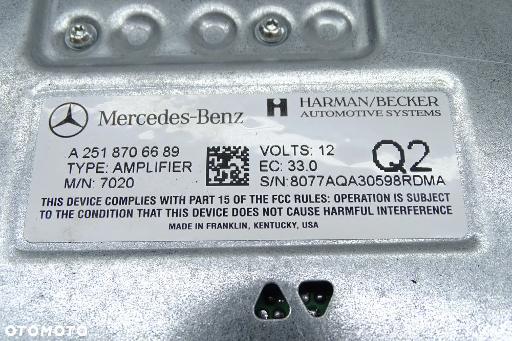 MERCEDES R KLASA 251 W251 Wzmacniacz Audio A2518706689 - 4