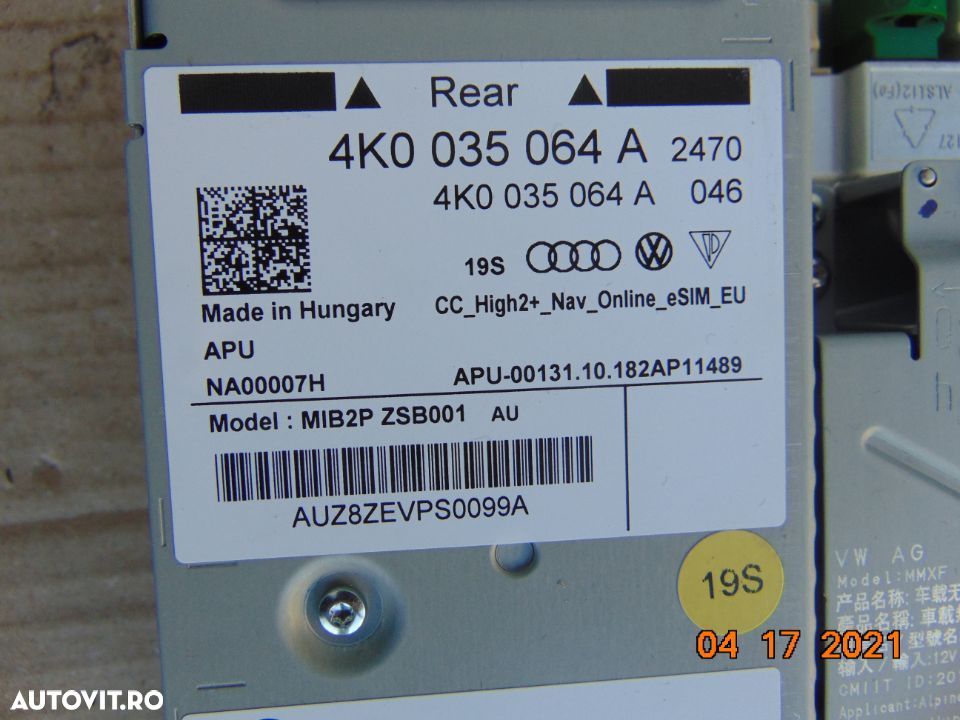 MMi Multimedia Navigatie Audi A6 4K Audi a7 A8 q8 Modul MIB - 2