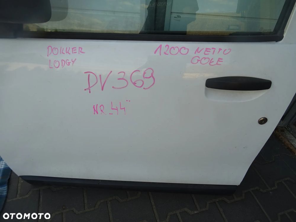 DACIA LODGY DOKKER DV369 DRZWI LEWE PRZEDNIE PRZOD  ROWNIEZ OSPRZET CZESCI ROZNE PYTAC - 9