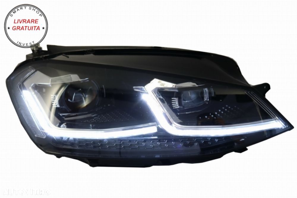 Bara Fata cu Faruri LED Semnal Dinamic VW Golf VII 7 (2013-2017) R-Line Look- livrare gratuita - 15